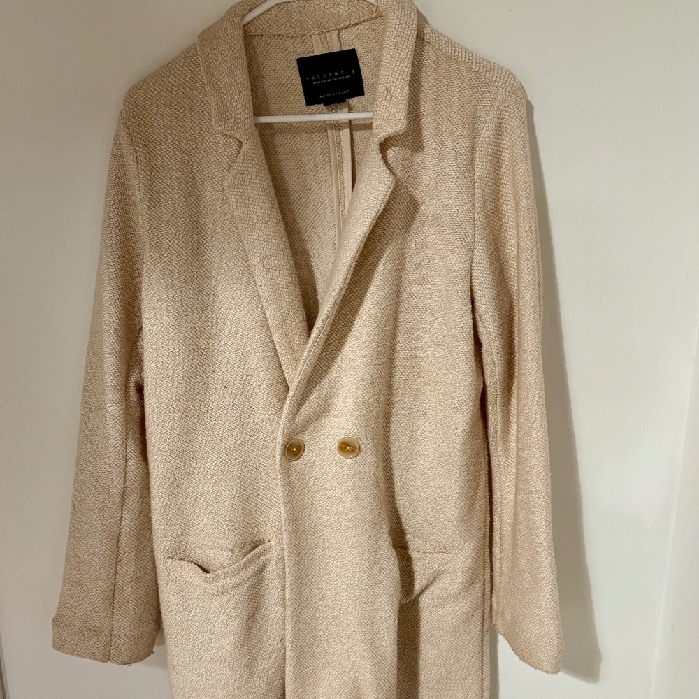 Anthropologie cream coat